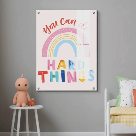 You Can Do Hard Things Wood Print Wall Art