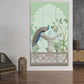 Peacock Sitting on Fountain Traditional Wood Print Wooden Wall Tiles Set