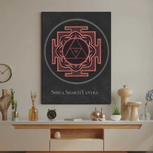 Shiva Shakti Yantra Wood Print Wall Art