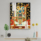 Shrinath Ji Pichwai Wood Print Wall Art Black & Gold