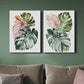 Tropical Leaf Wood Print Wall Art Set of 2