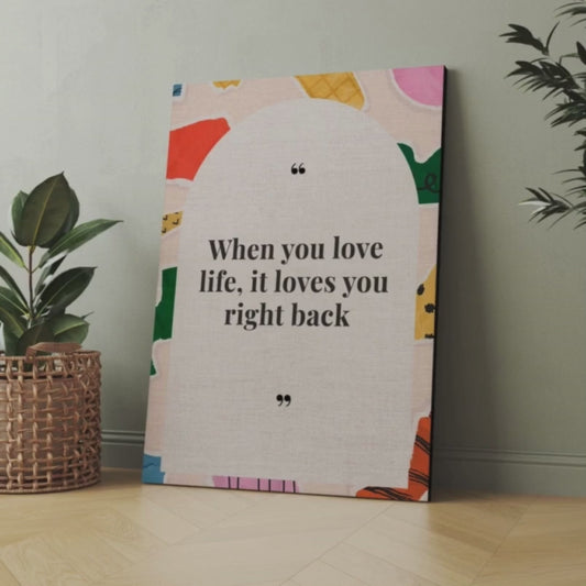 Love Life Wood Print Wall Art