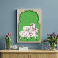 Sacred Cow Pichwai Wood Print Wall Art Green