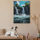 Waterfall With Nature Landscape Wood Print Wall Art