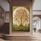 Tree of Life Pichwai Wood Print Luxury Wall Tiles Set