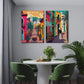 Mexico Colorful Wood Print Wall Art Set of 2