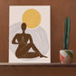 Yoga Wood Print Wall Art Boho