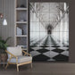 Architecture Hallway Wood Print Luxury Wall Tiles Set