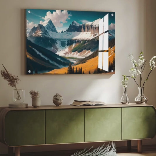 Cloud and Mountains Astonish Landscape Luxury Wall Art Painting