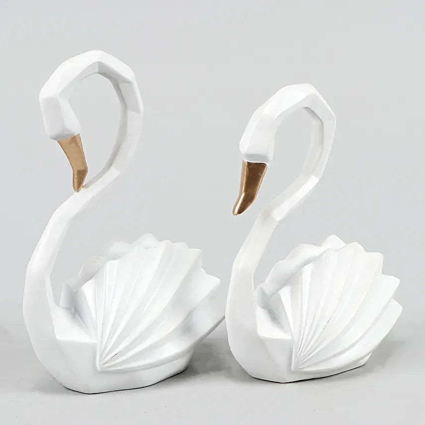 Swan-A Love Birds Pair Showpiece