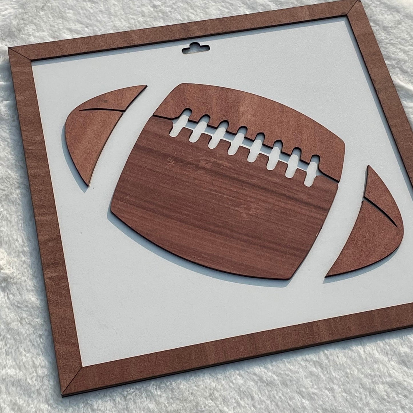 Set Of 4 Basketball, Baseball, Soccer, American Football, Framed Wooden Wall Art