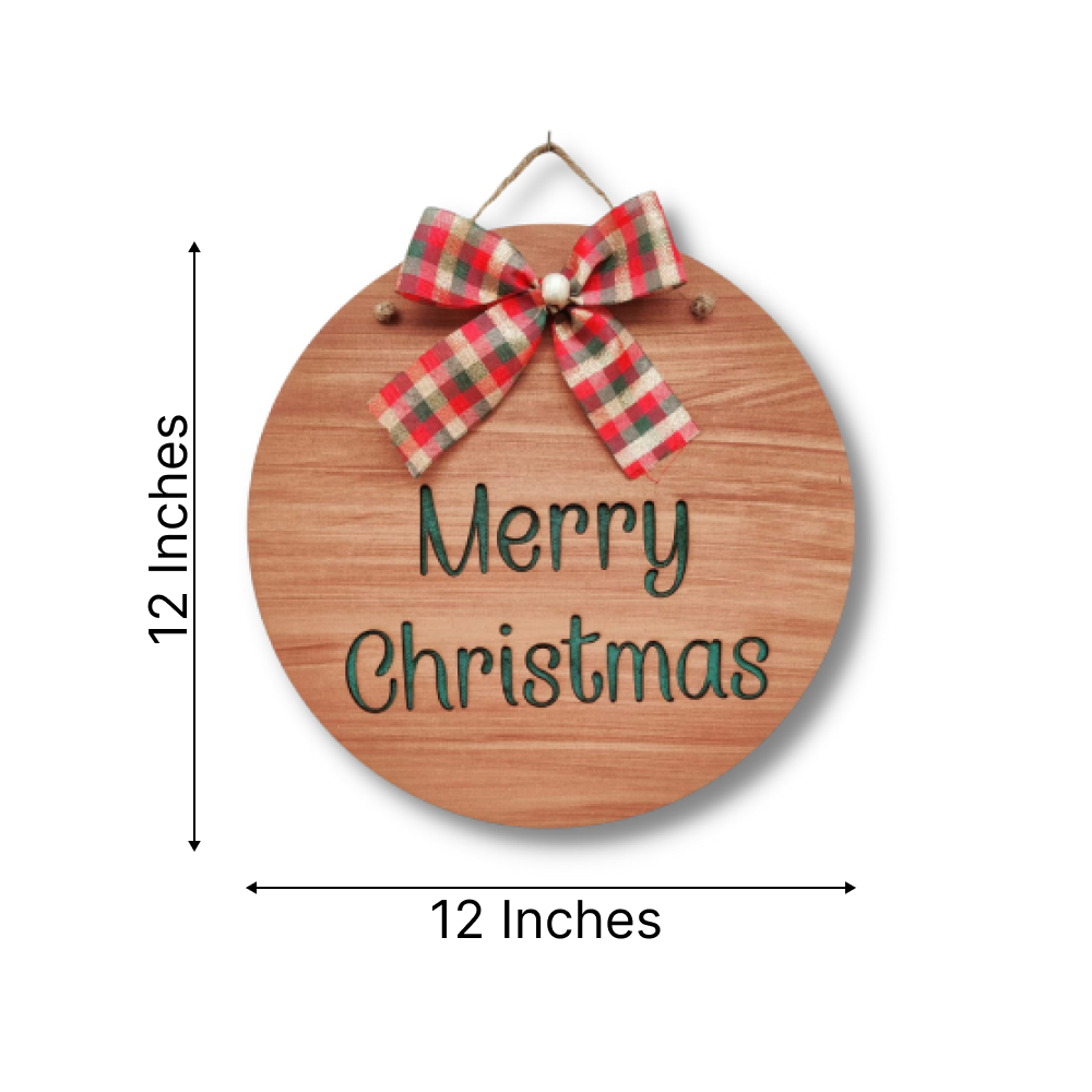 Merry Christmas Quote 2 Layers Wall Hanging