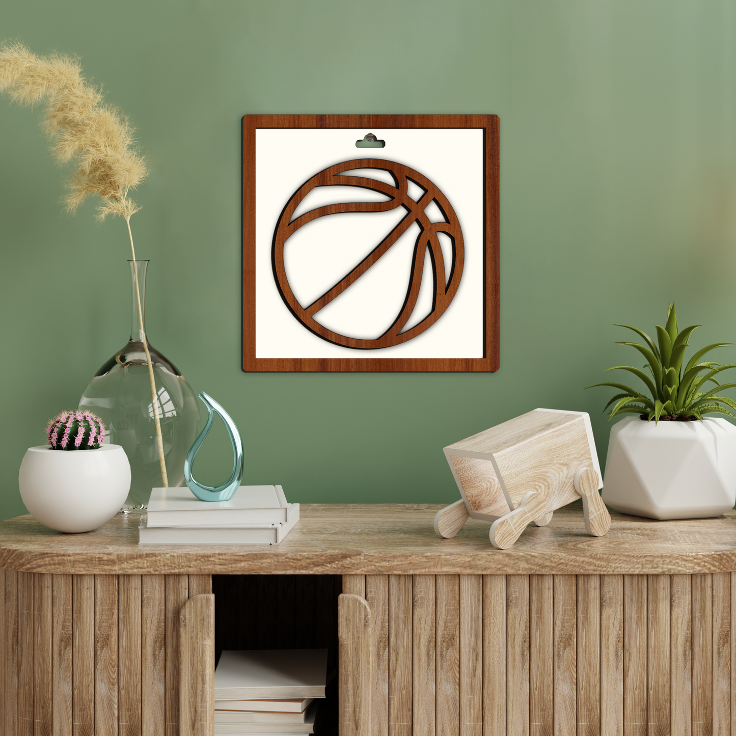 Basketball Framed Wooden Wall Art