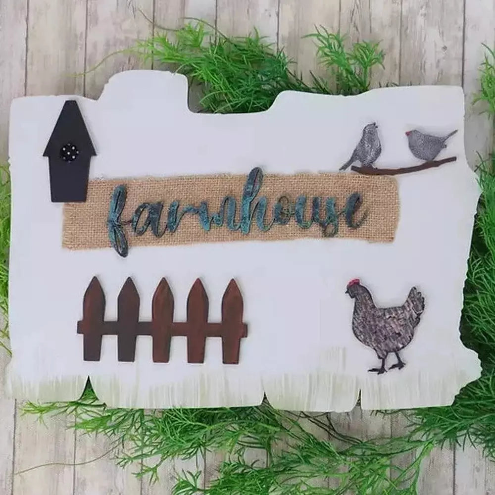 3D Rustic Wooden Farmhouse Wall Art